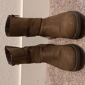 Brash side zip moto boots